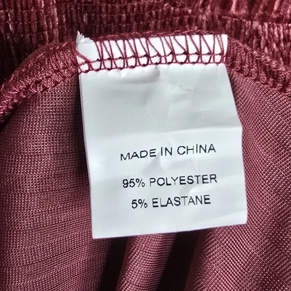 Simplee Maxi Velvet Dress Wine Color Size M NWT - Picture 6 of 6